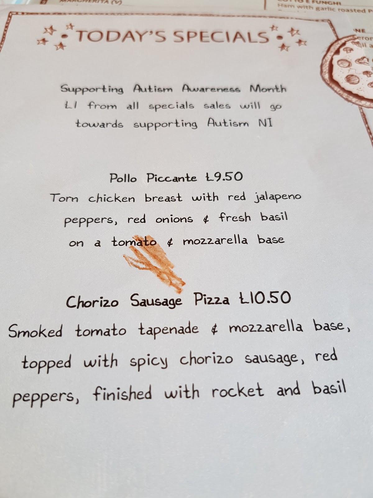 Menu at Little Wing Pizzeria, Newtownards
