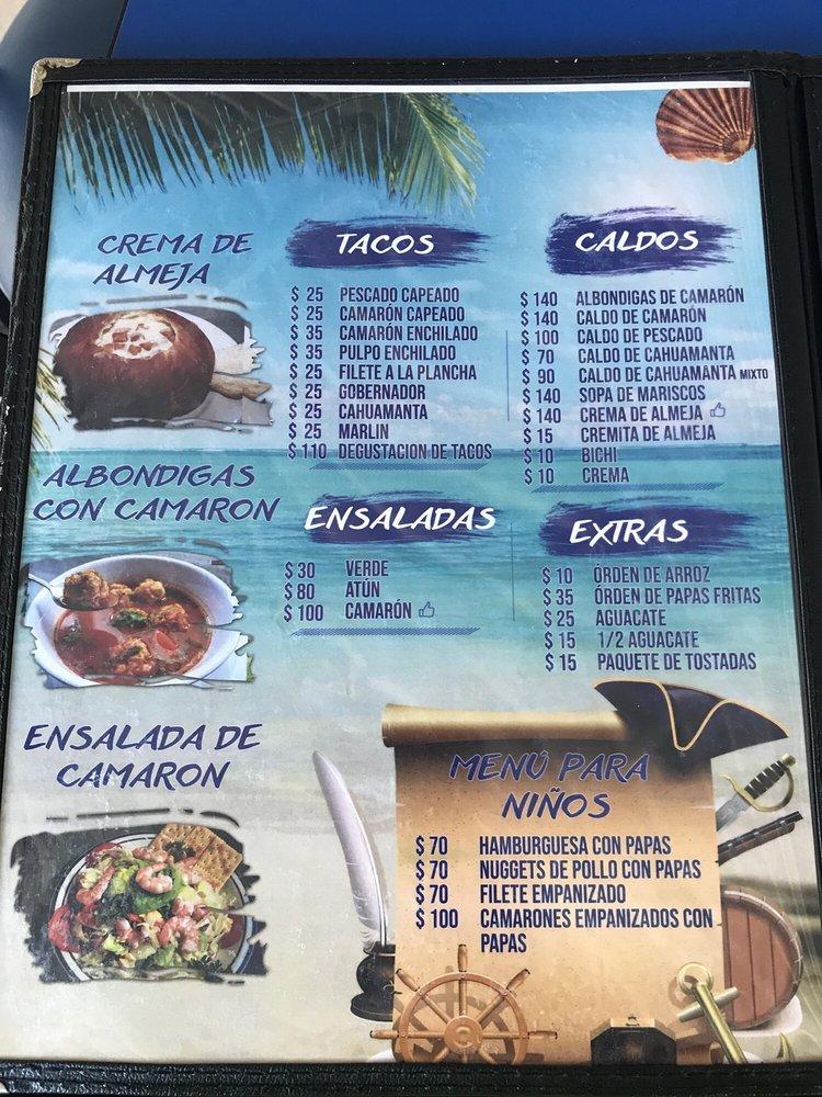 Carta de Restaurante Mariscos Mazatlán, Tijuana, Bulevar Simon Bolivar 113