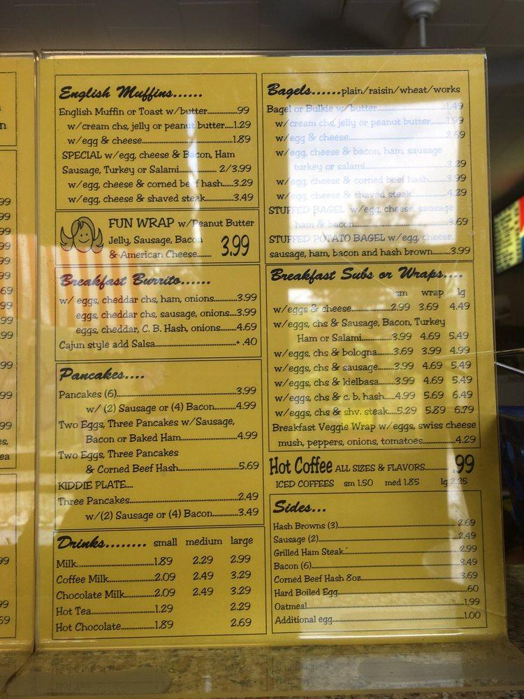 Menu at Quik Stop Deli restaurant, North Smithfield
