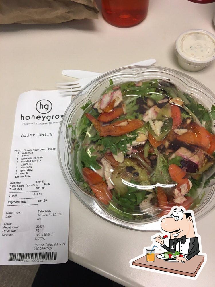 honeygrow, 110 S 16th St in Philadelphia Restaurant menu and reviews