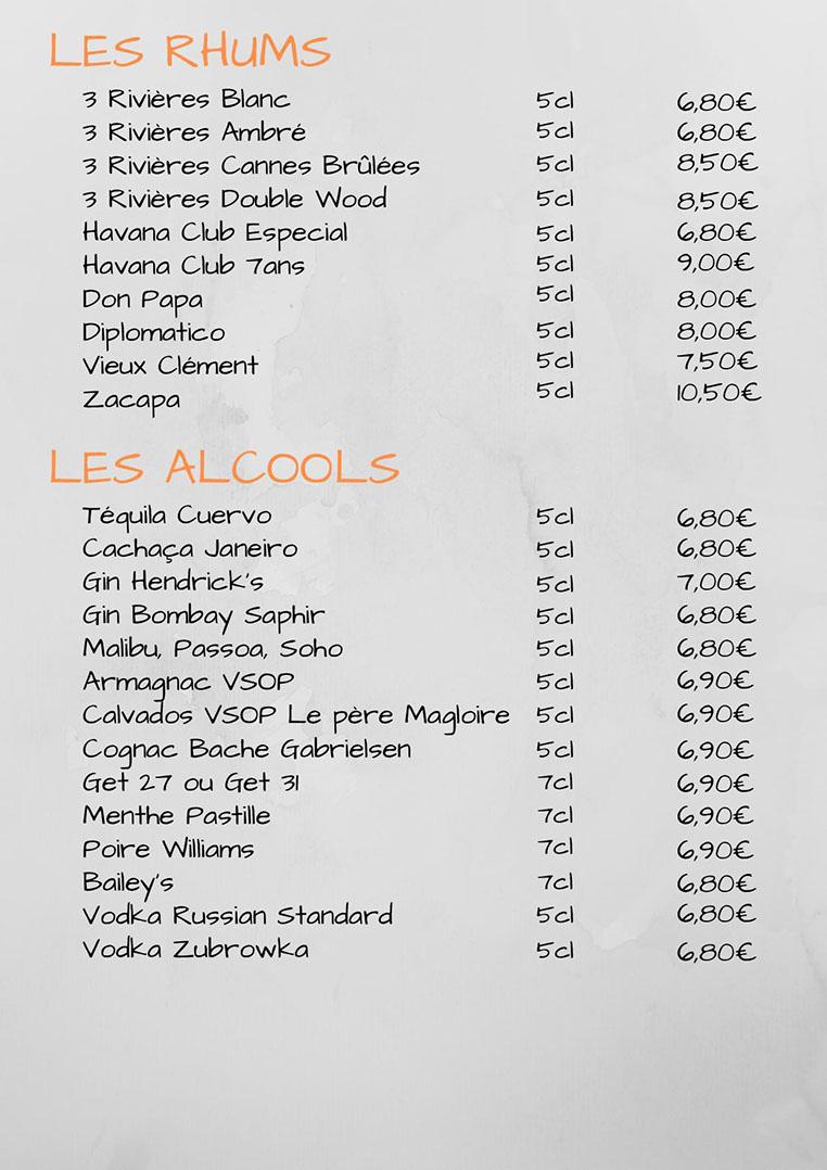 Menu at La Base Bar Restaurant, Lorient, Base sous-marins Keroman
