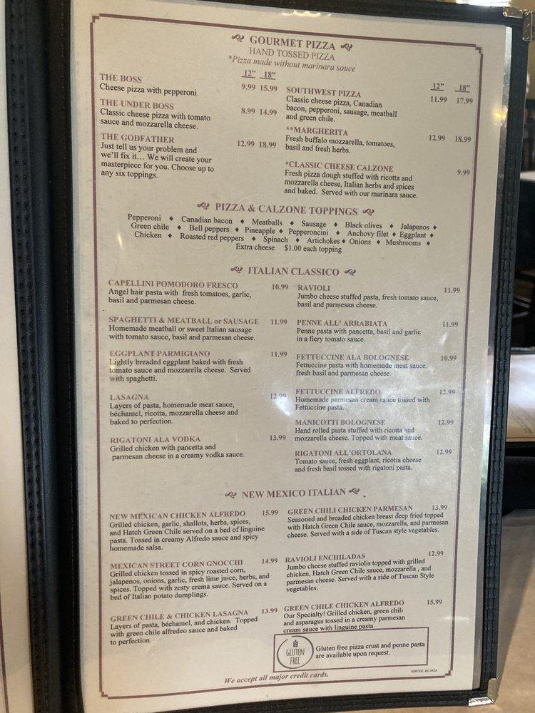 Menu at Pasta Cafe Italian Bistro, Roswell, N Main St
