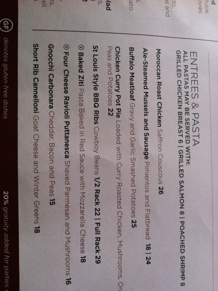 Menu at Tavern On The Square pub & bar, Vail