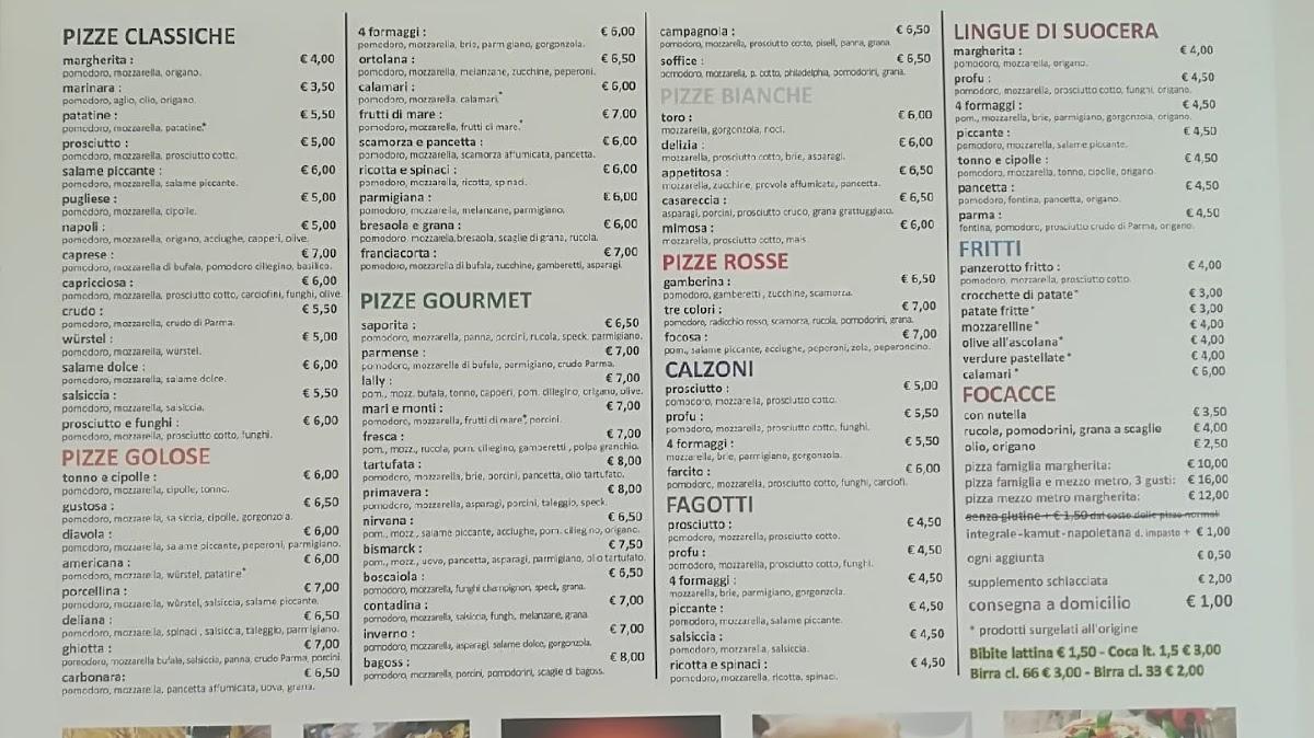 Speisekarte von Pizzeria Franciacorta, Rovato