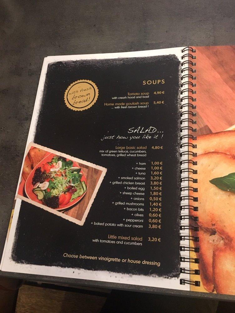 Menu at Sanders Cafe (Cash only), Landstuhl