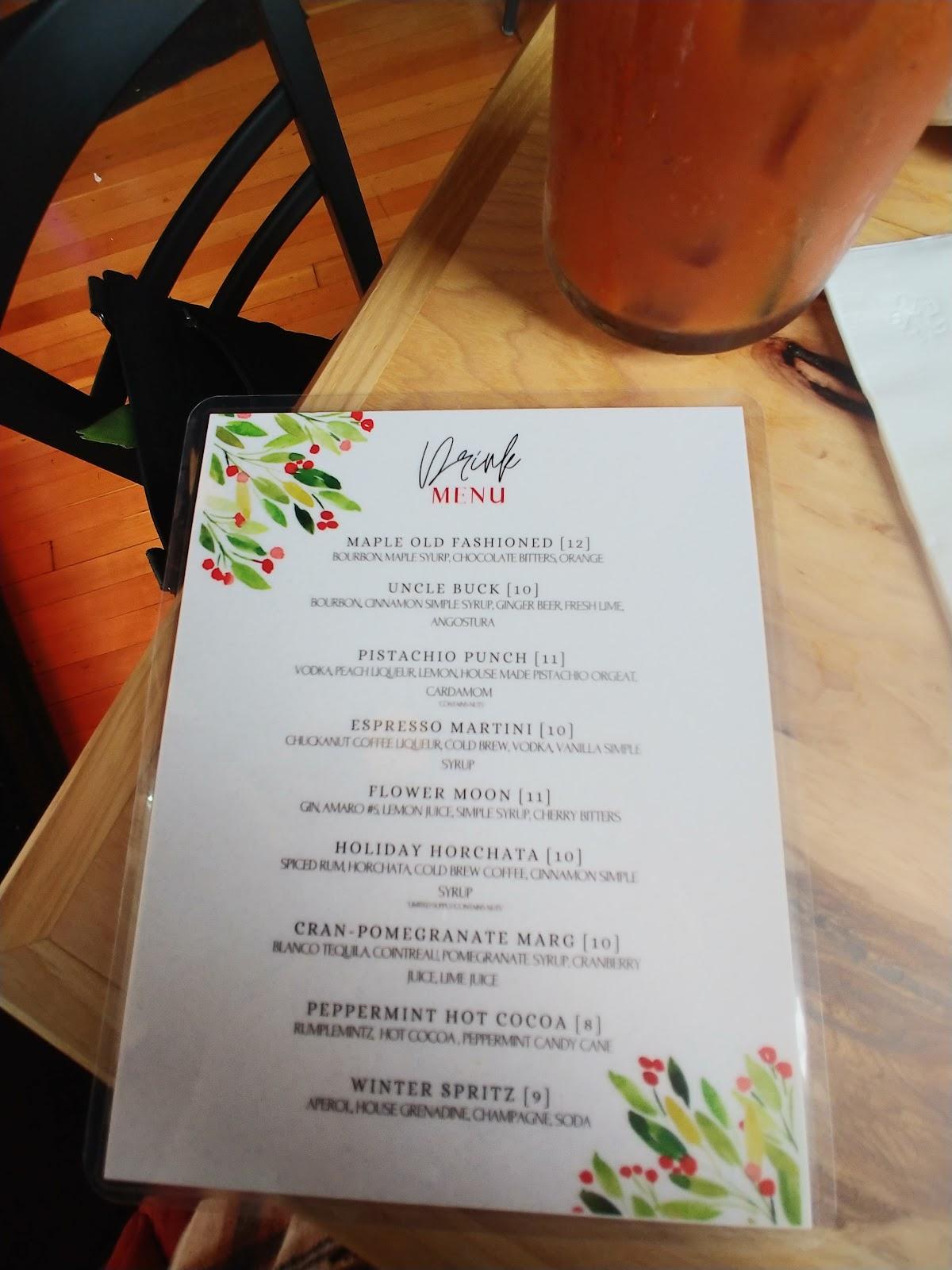 Menu at Julep Kitchen & Bar, Ellensburg