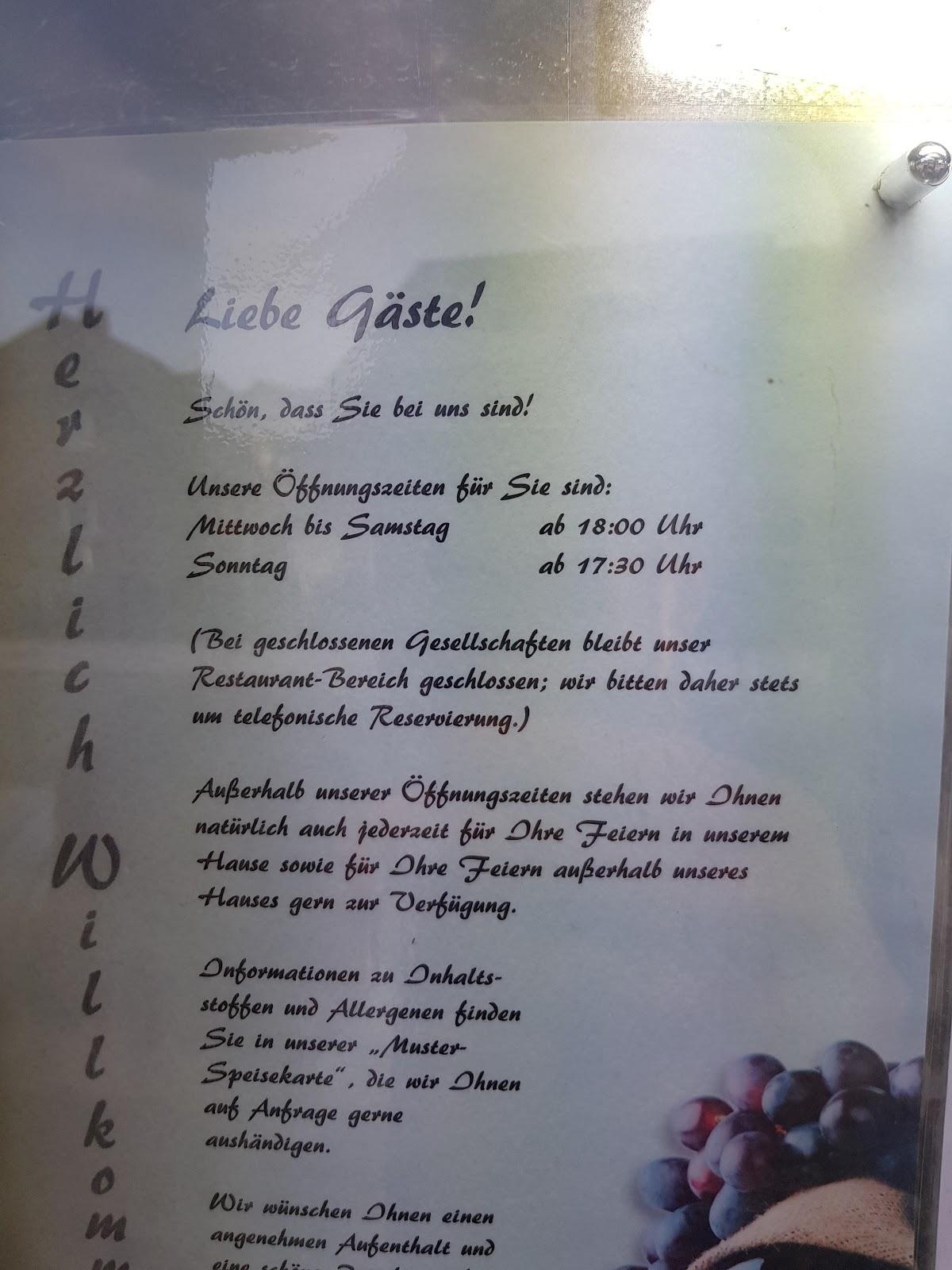 Menu de Gasthof & Getränke Menning
