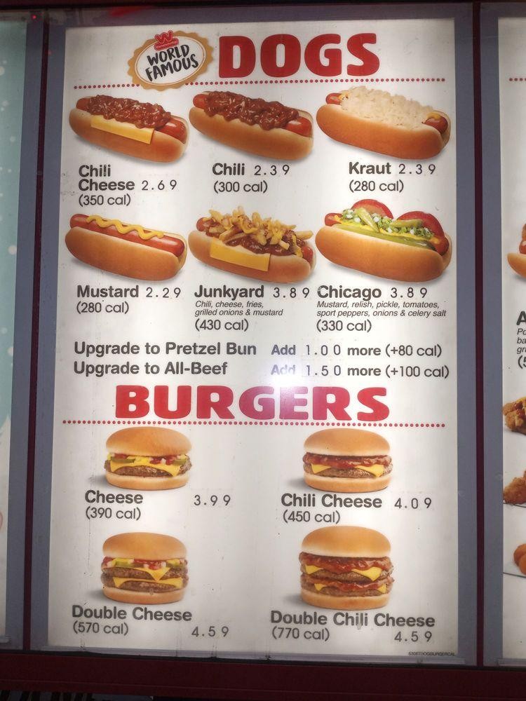 Menu At Wienerschnitzel Fast Food Los Angeles W Olympic Blvd