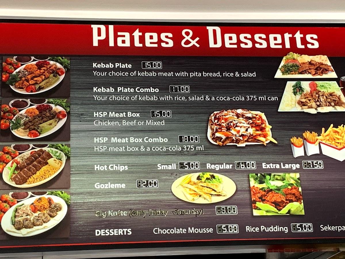 Menu at Abim's Kebab And Burgers restaurant, Mascot