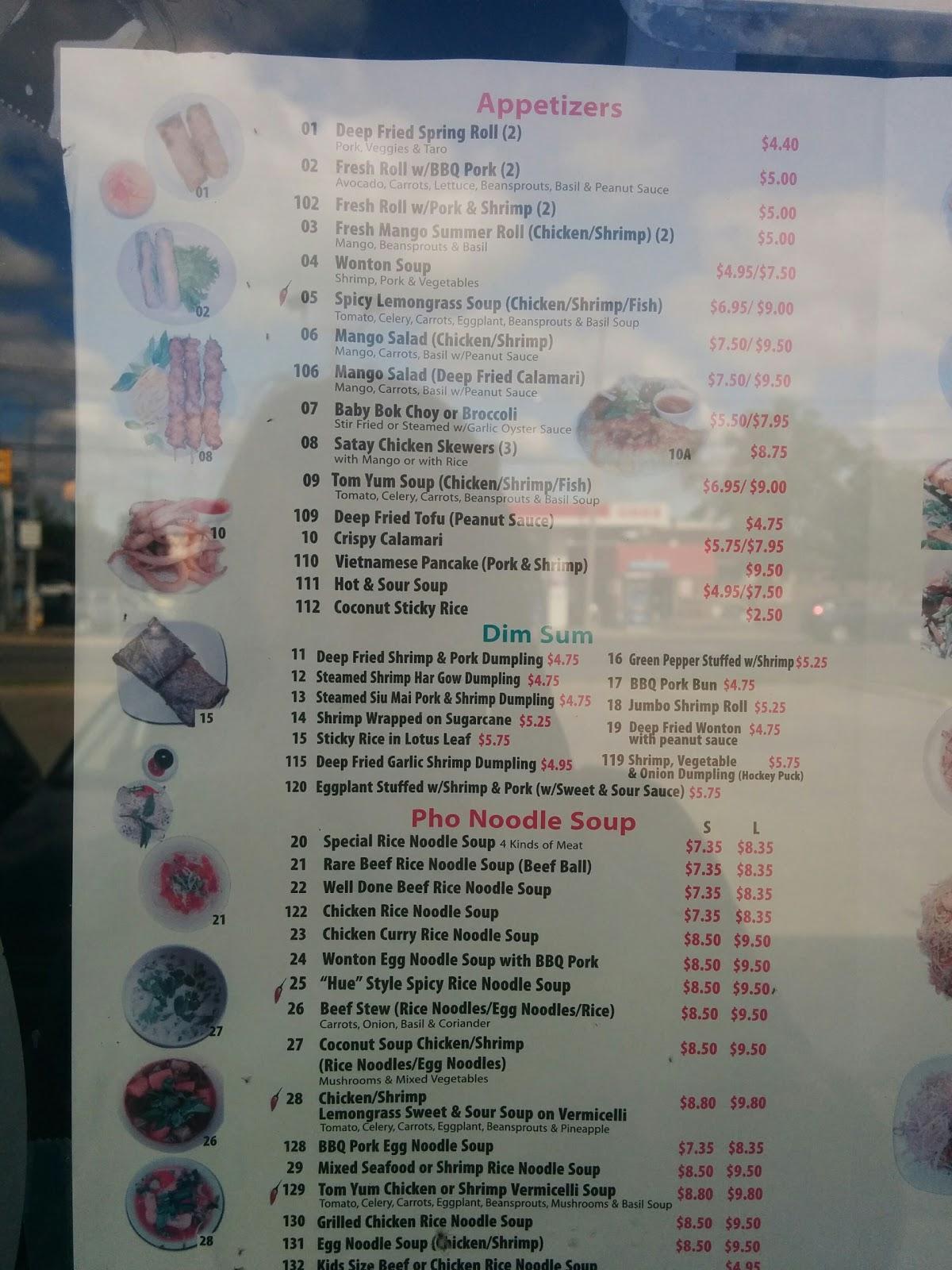 Menu at Sweet Chili VietThai Pho Noodle House restaurant, Orangeville