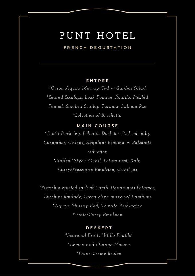 Menu at Punt Hotel pub & bar, Darlington Point