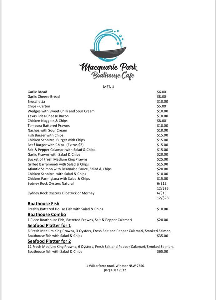 lake macquarie yacht club lunch menu