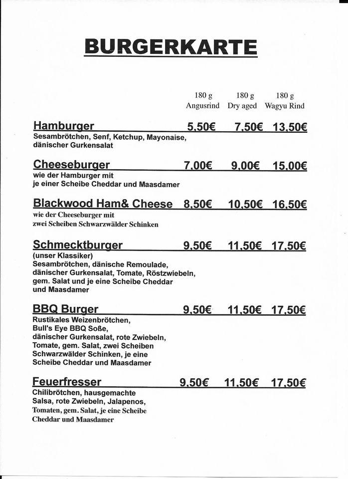 Menu at Schmeckt restaurant, Berlin