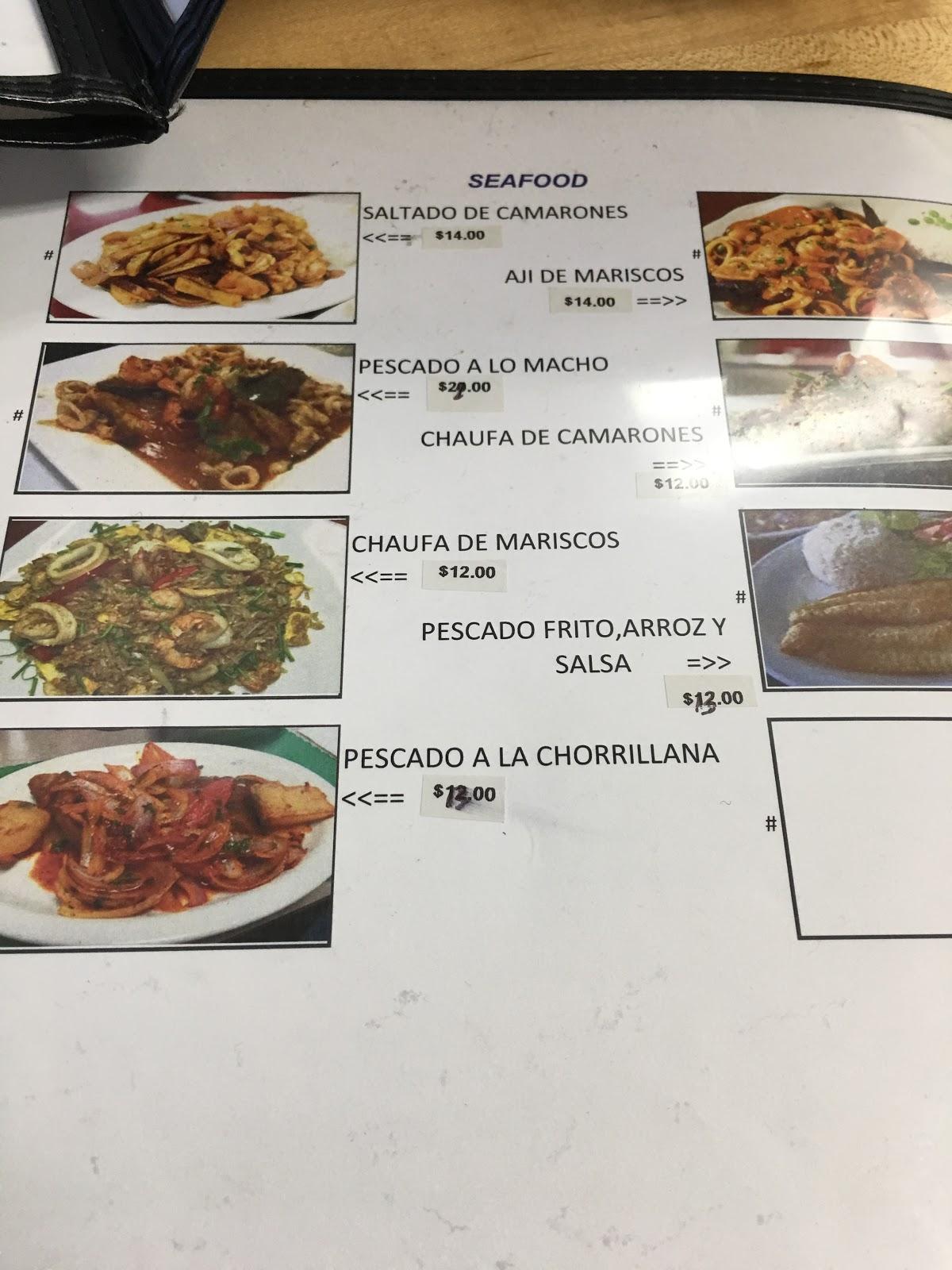 Menu at Lucho's Peruvian Restaurant, Rancho Cucamonga