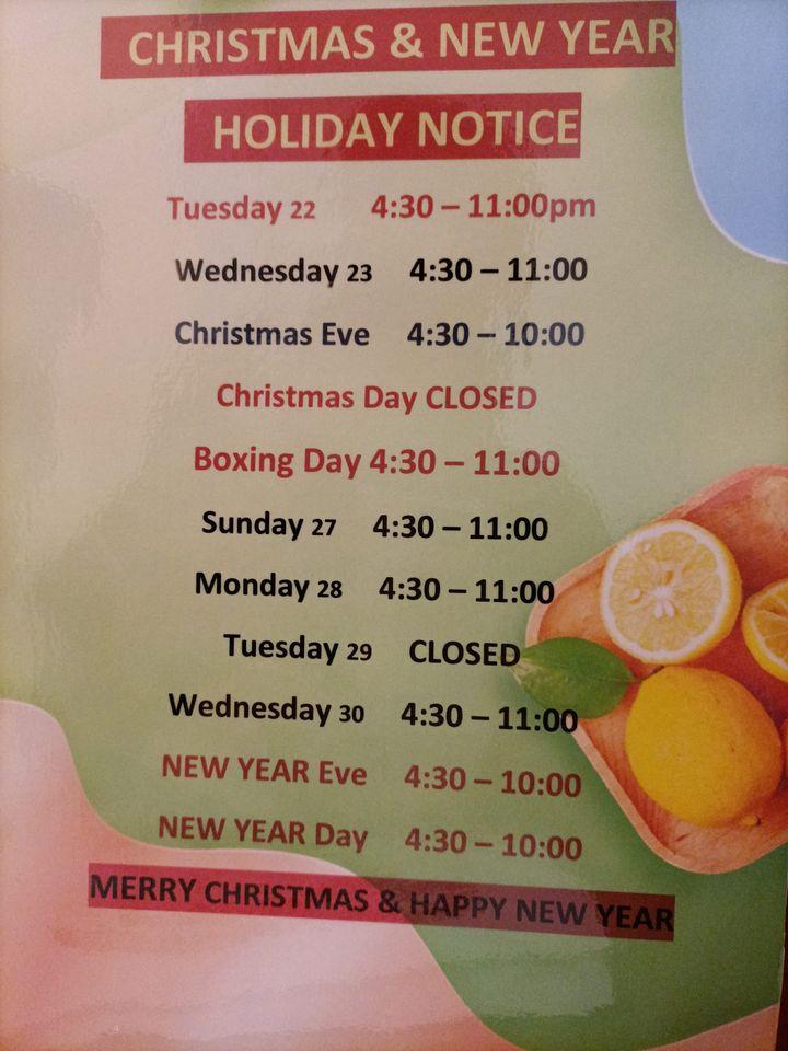 Menu at New Lotus fast food, Telford