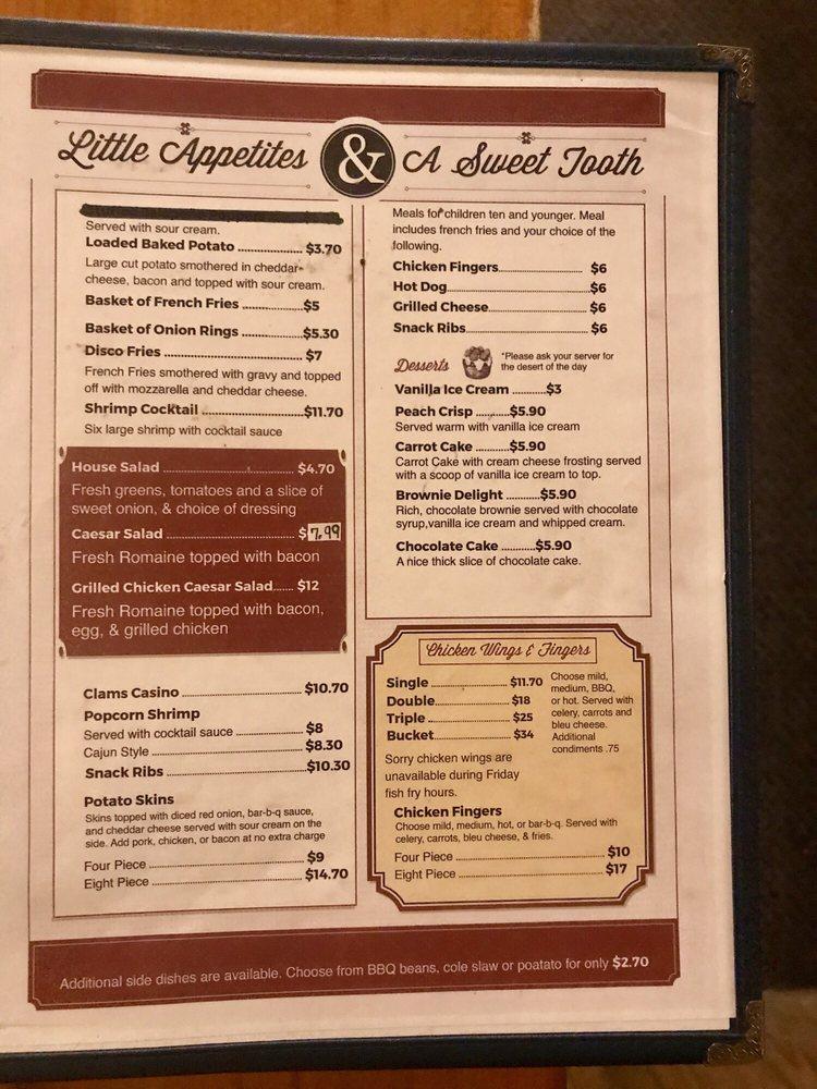 Menu at AlEOops restaurant, Lancaster