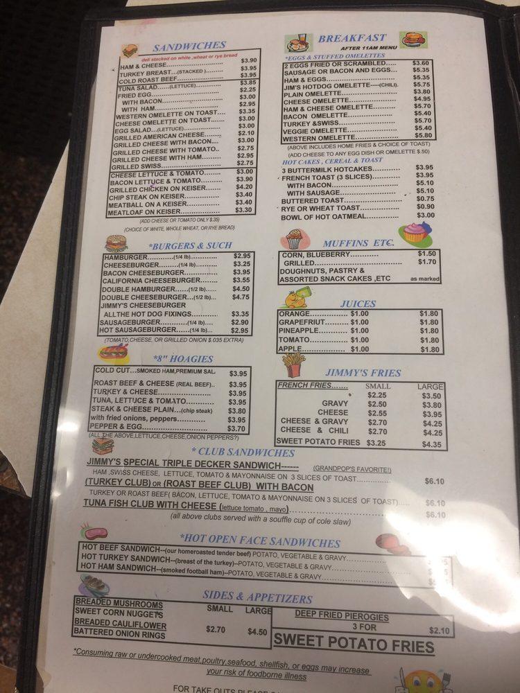Menu At Jimmy s Quick Lunch Restaurant Hazleton menu-at-jimmy-s-quick-lunch-restaurant-hazleton