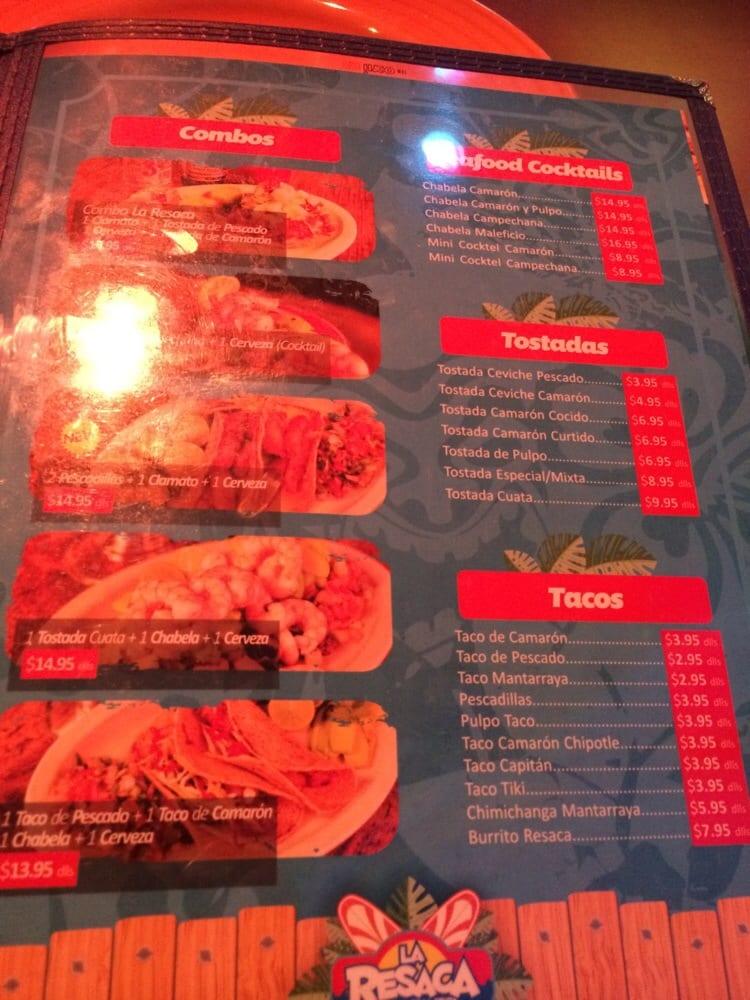 Menu at La Resaca pub & bar, El Centro, 201 N Imperial Ave