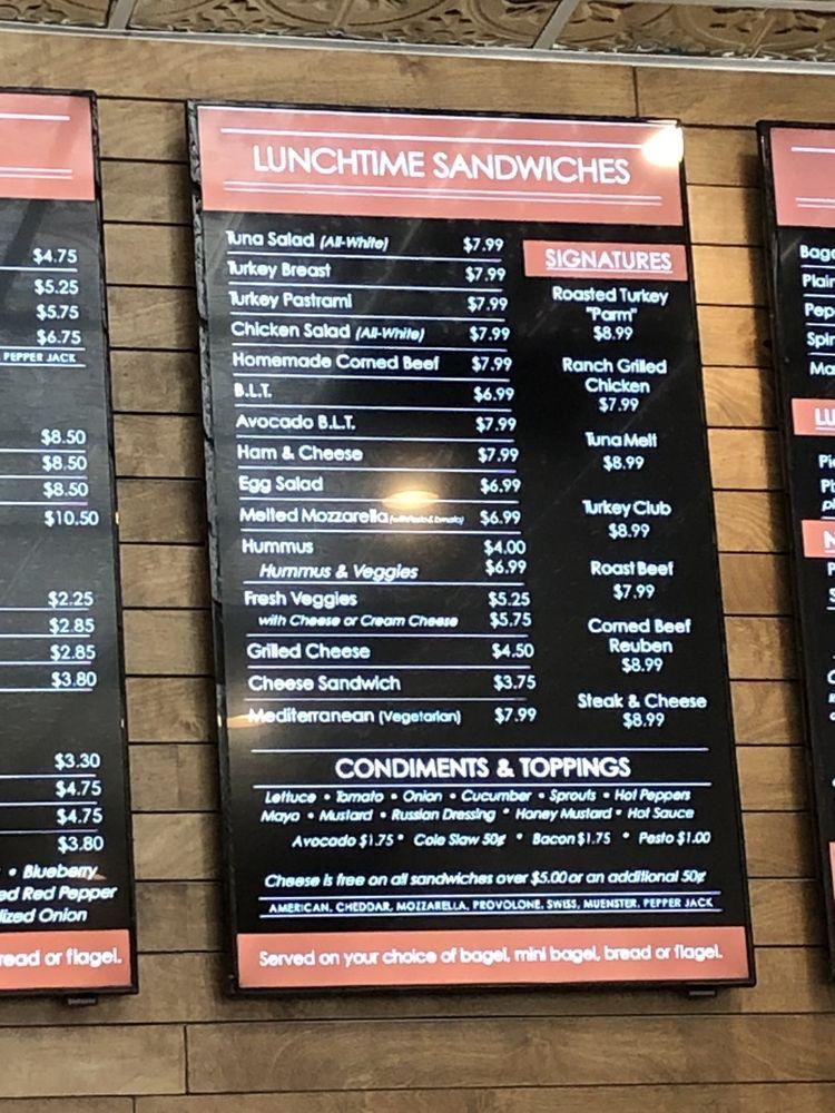 Menu at Bethesda Bagels, Bethesda, Old Rd