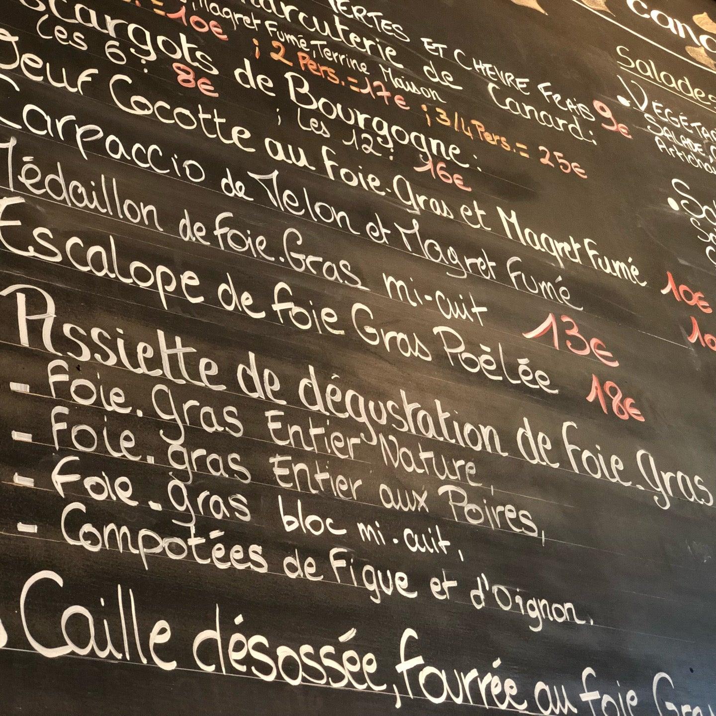 Menu at Le Petit Paris restaurant, Paris, 3 Rue Tardieu