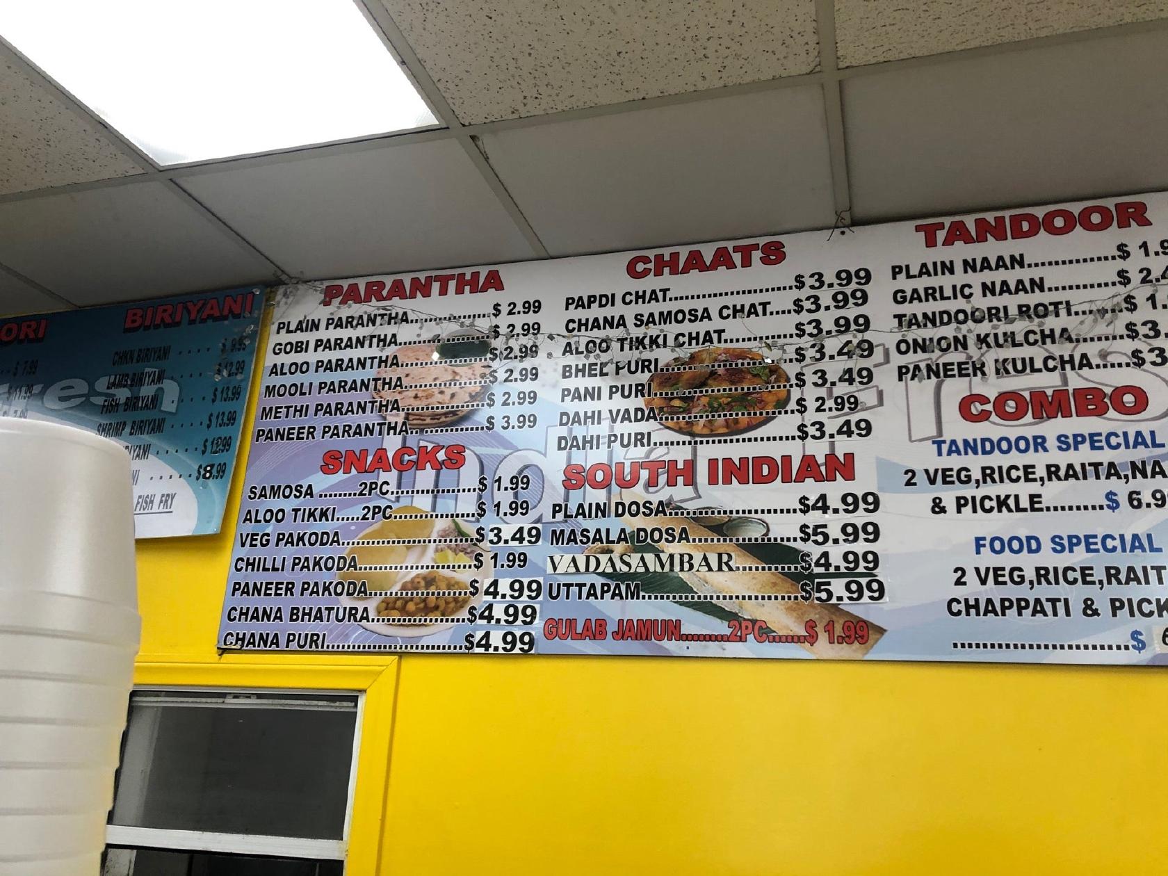 Menu at India Fresh restaurant, Covina