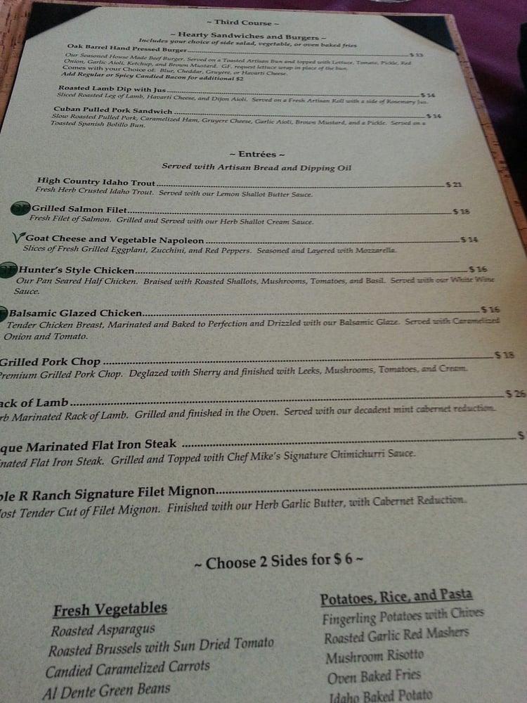 Menu at Oak Barrel of Eagle Restaurant and Lounge, Eagle