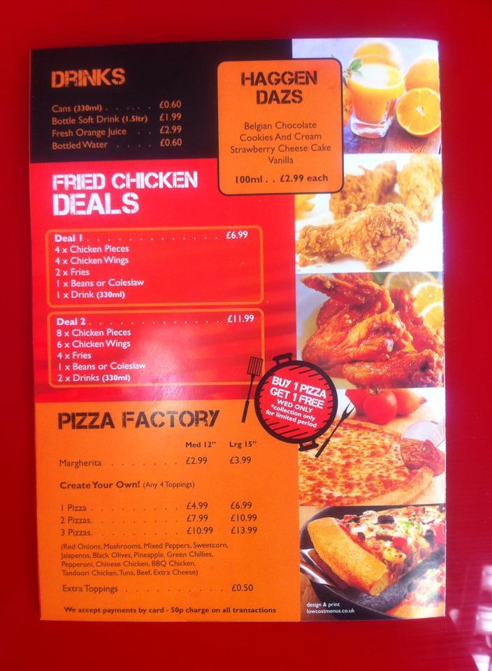 Menu at Jay'z Grill restaurant, Southall
