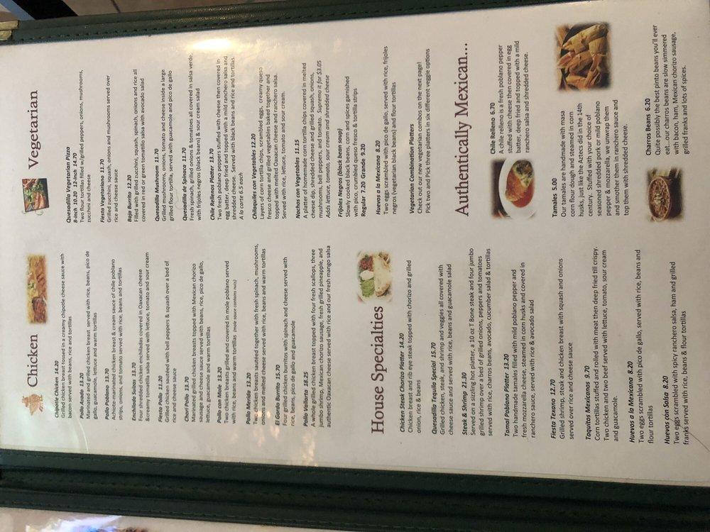 Menu at Tequila Grill & Cantina pub & bar, Charlotte Hall