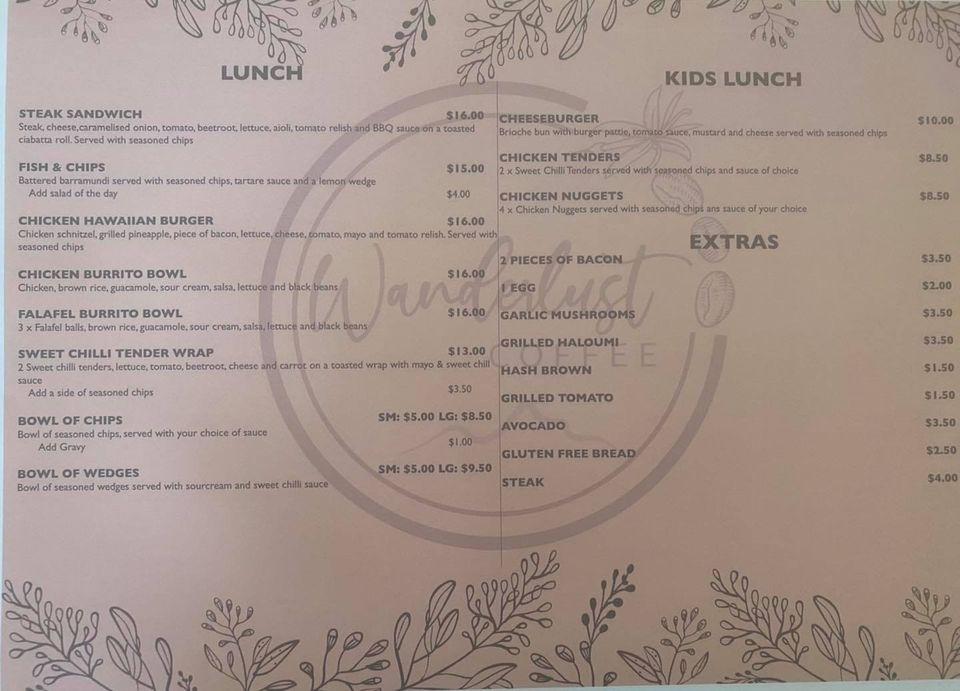 Menu at Arthur Clive's Bakery Cafe Boonah, Boonah