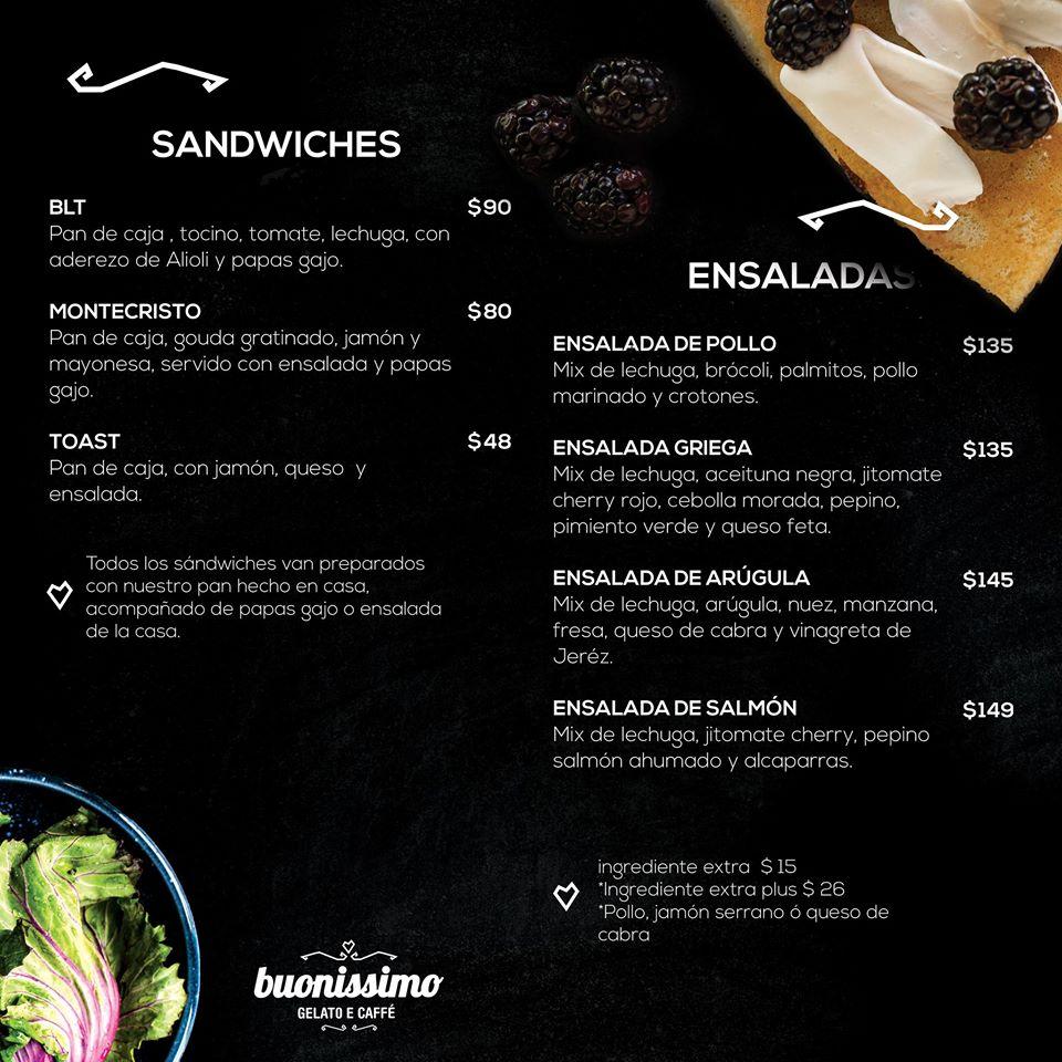 Menu at Buonissimo Gourmet Restaurant, Nuevo Vallarta