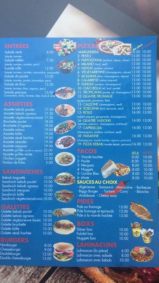 Menu di Istanbul Kebab Rolle 