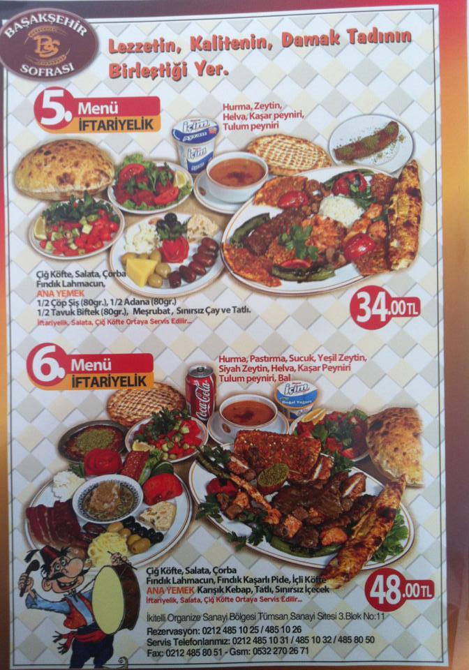 menu at basaksehir sofrasi istanbul tumsan 1 kisim sanayi sitesi no 3