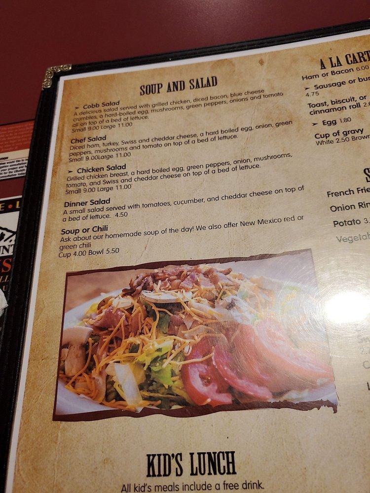 Menu at Pufferbelly Station Restaurant, Grand Junction