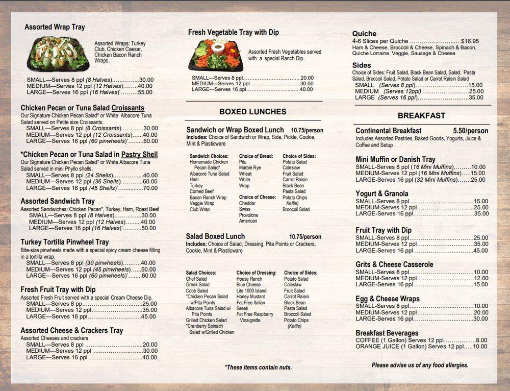Menu at Cherubs Cafe, Belmont