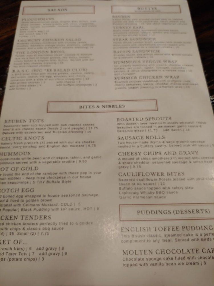 Menu at Eagan Arms Public House, Eagan