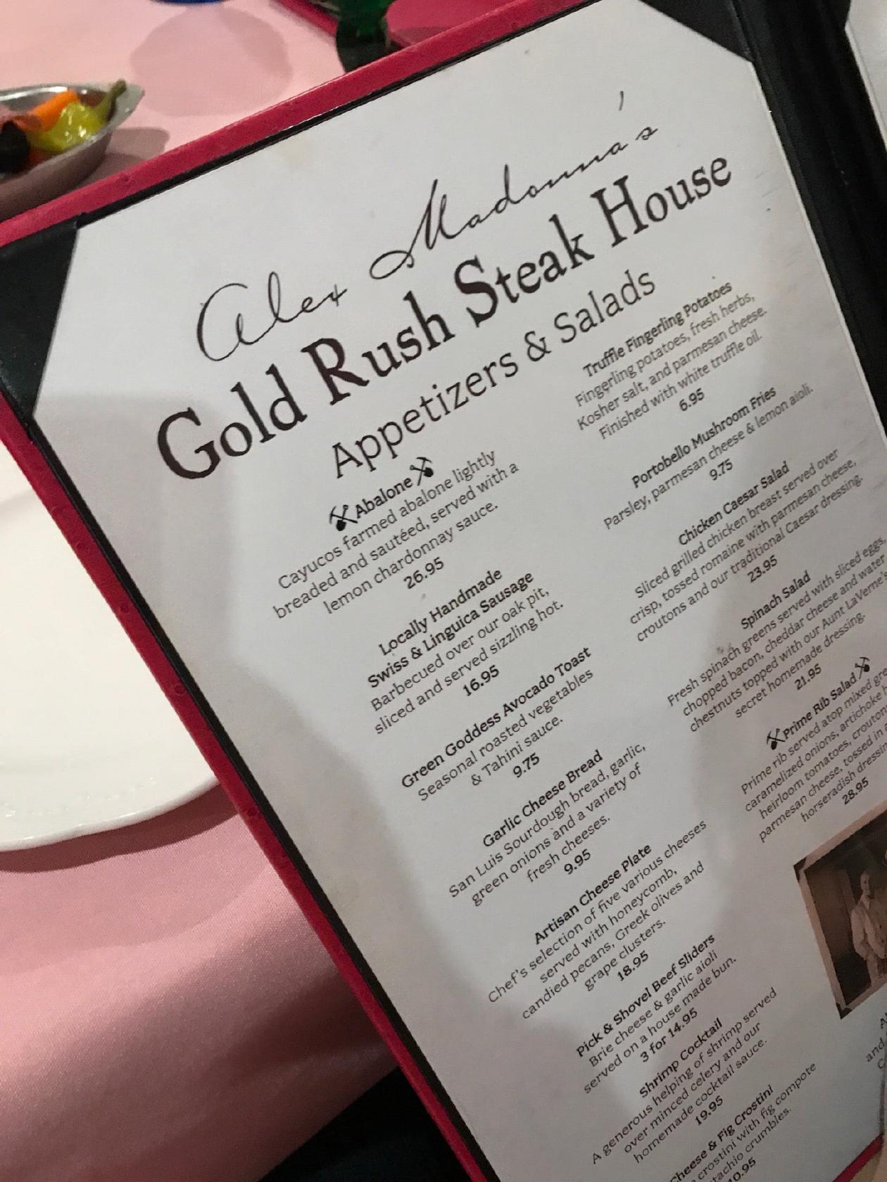 Alex Madonna S Gold Rush Steak Housenull