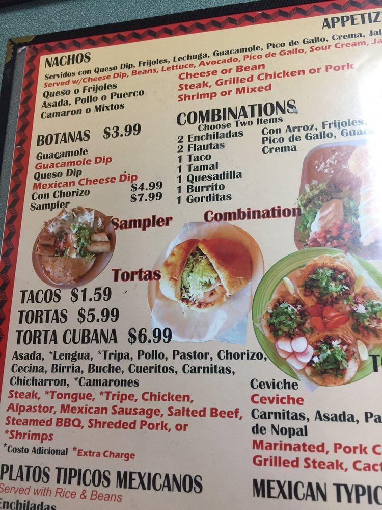 Menu at La Hacienda restaurant, Winter Park, Aloma Ave 145