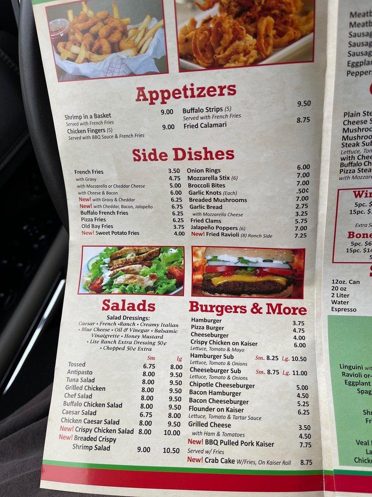 Menu at Frank's Pizzaria pizzeria, Bear, 100 Jestan Blvd