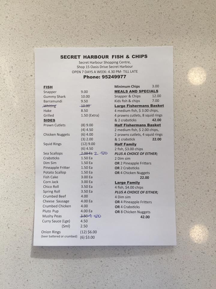 Menu at Dôme Café cafe, Secret Harbour