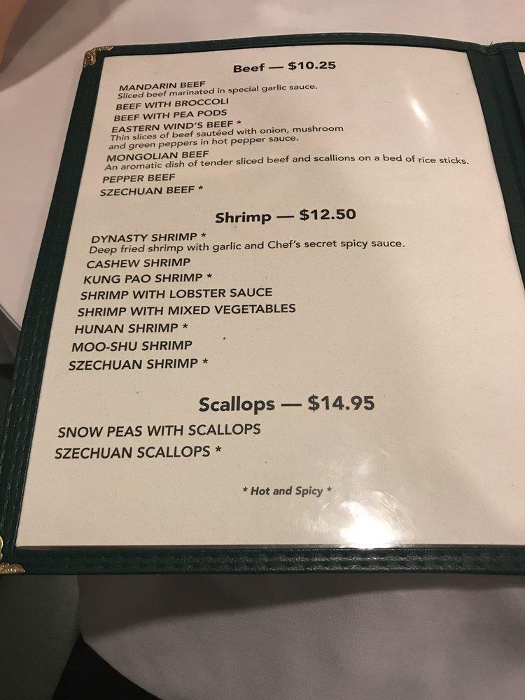 Menu at Orange Blossom restaurant, Orange