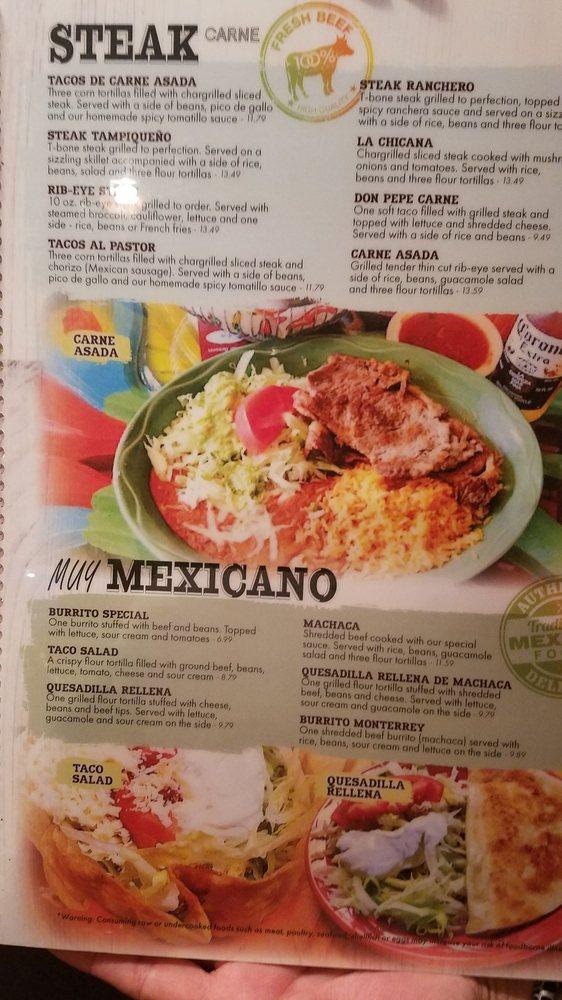 Menu at Pancho Mexican Restaurant Daleville, Daleville