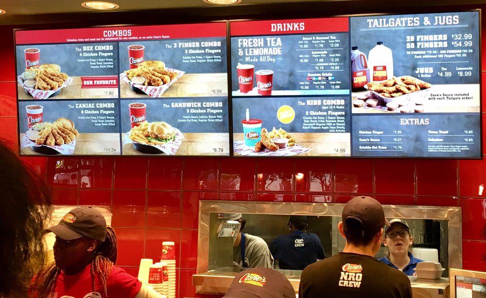 Menu at Raising Cane's Chicken Fingers fast food, Lakewood