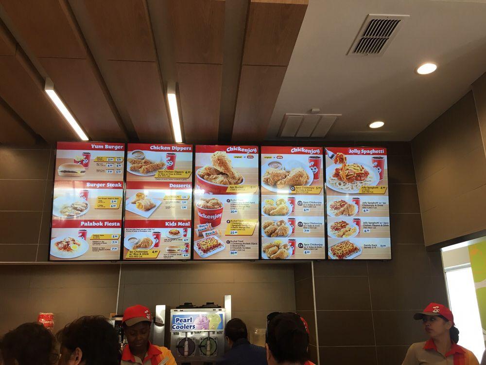 Menu at Jollibee fast food, Jacksonville, Atlantic Blvd