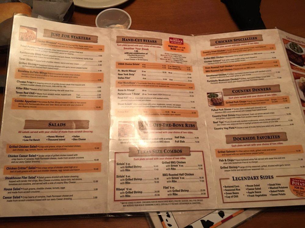 Menu at Texas Roadhouse BBQ, Nashua, 580 Amherst St