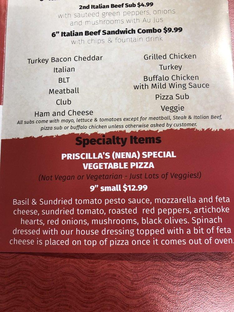 Menu at Caprigios Pizza pizzeria, Clarksville