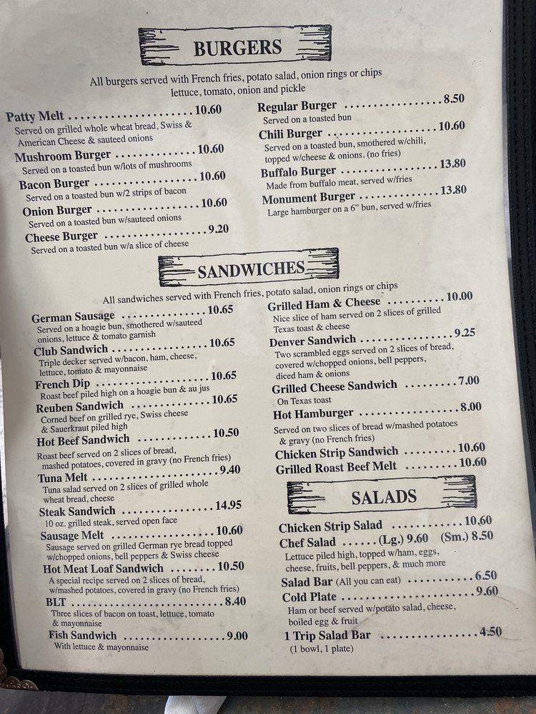 Menu at Log Cabin Restaurant & Lounge, Gering