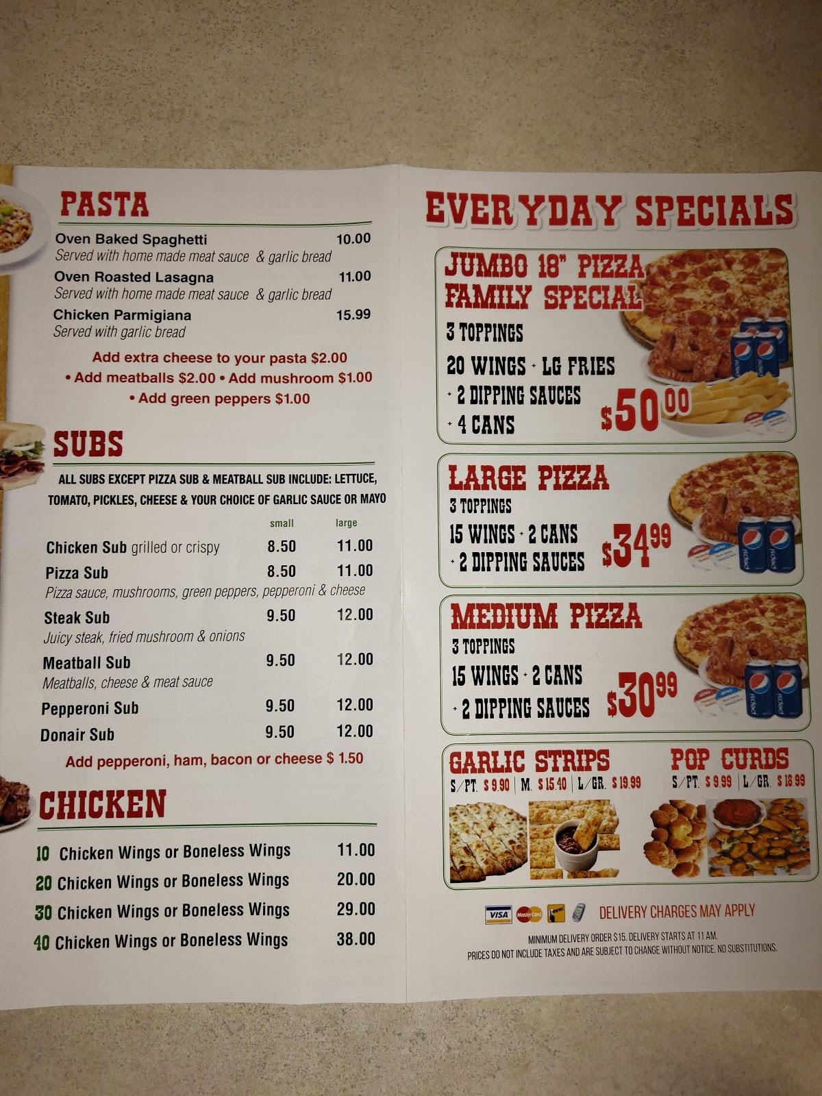 Gabriel on sale pizza menu