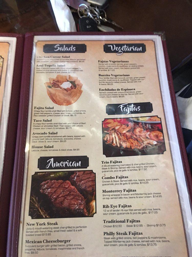 Carta del restaurante Azul Tequila Arcadia FL., Arcadia