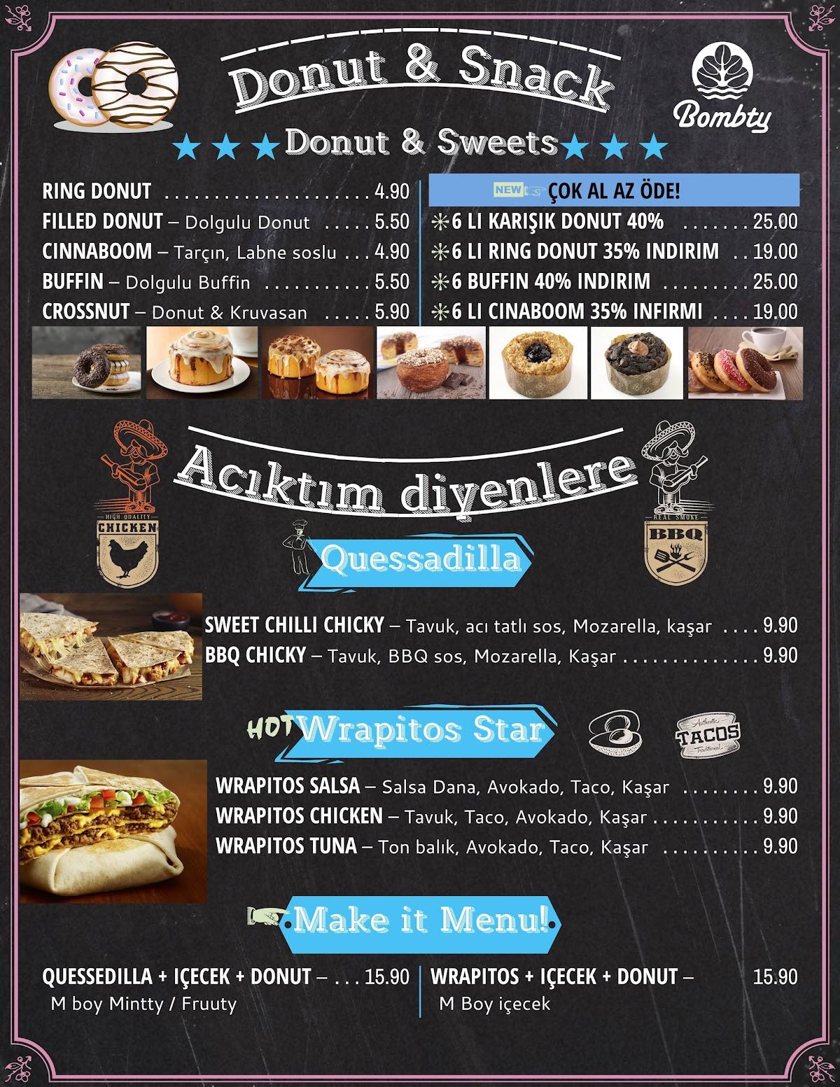 Menu at DOSPRESSO Coffee & Donut, Antalya, Atatürk Cd.