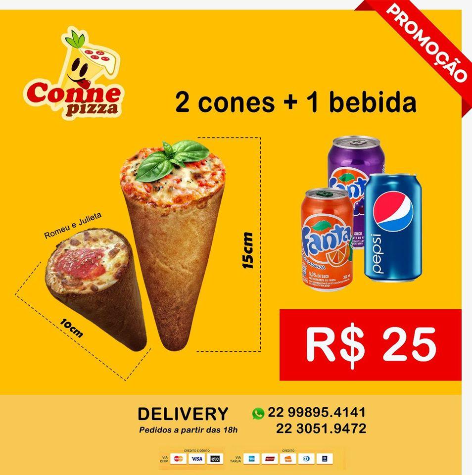 Cone Pizza - Pizza cone cardápio